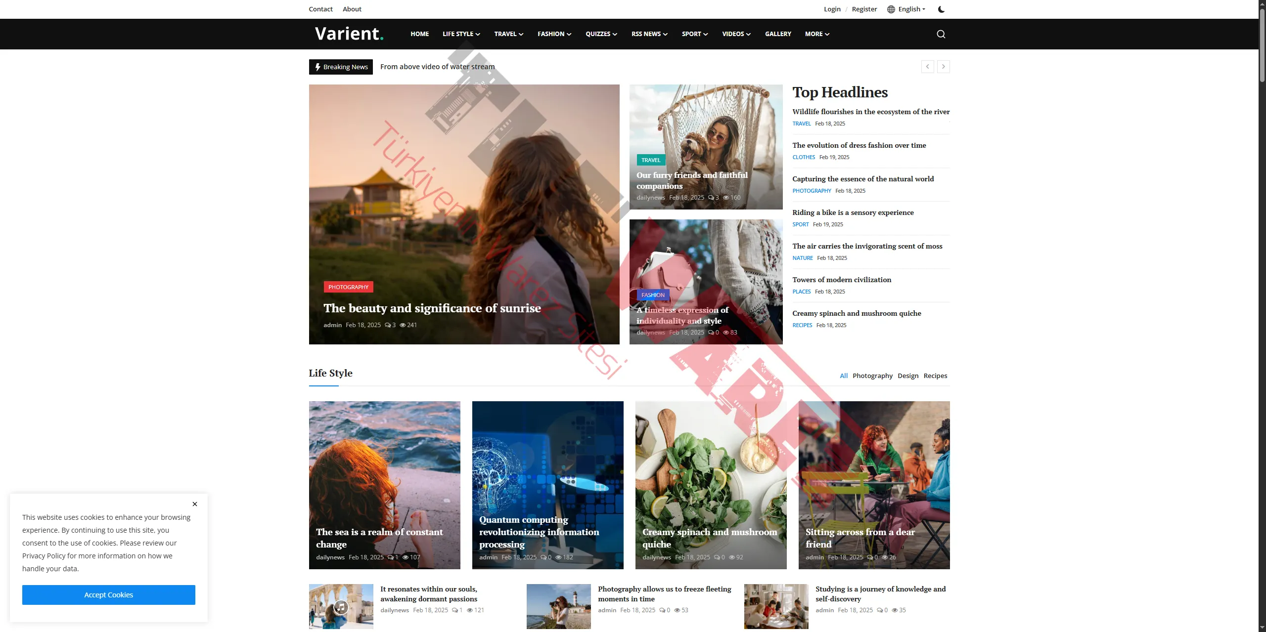 Varient v2.4.1 – Haber ve Magazin Script İndir